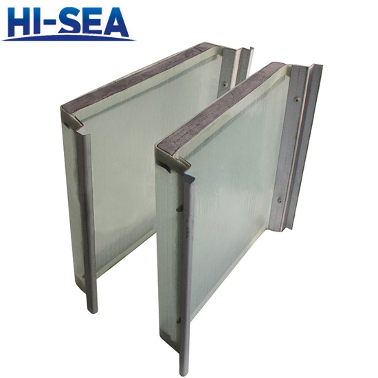 Double-layer Fiberglass Lighting Sheet with Steel Edge 